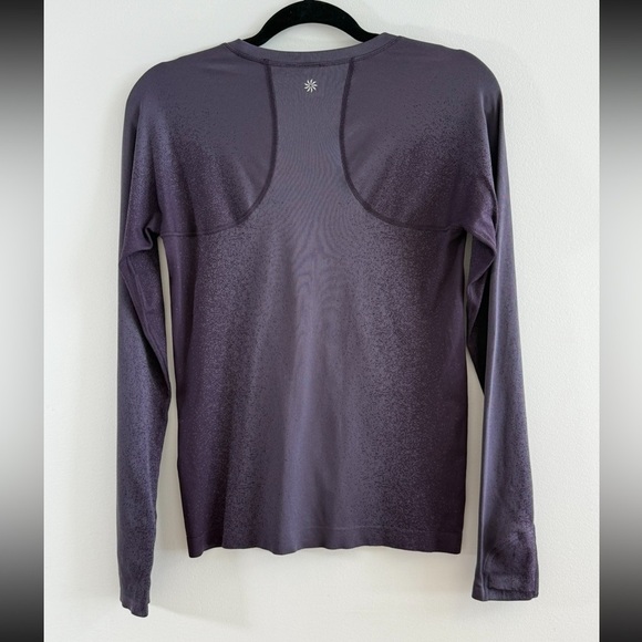 Athleta Momentum Seamless Dark Purple Long Sleeve Top - Picture 2 of 6